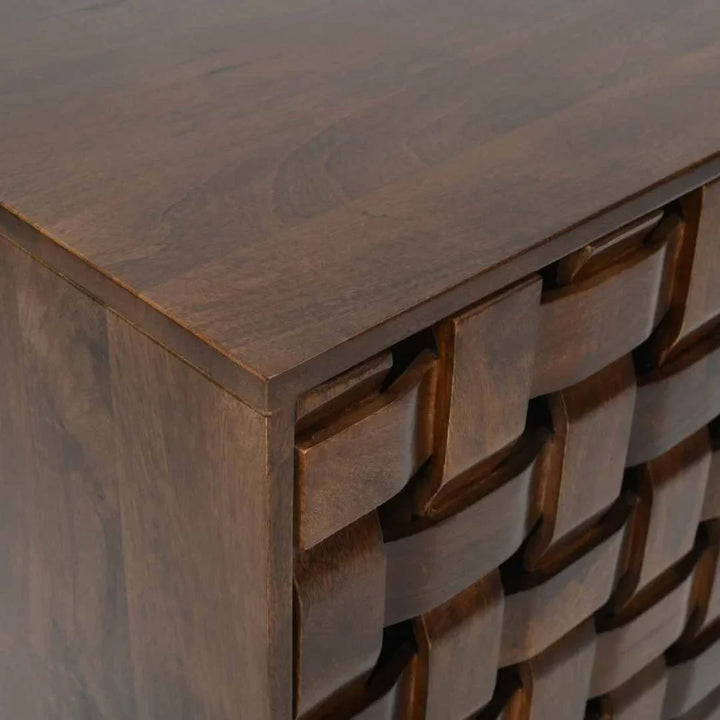Ángela Woven Wooden 40" Sideboard