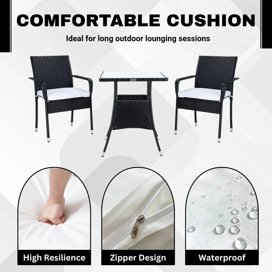 Sana 3-Piece Outdoor Rattan Wicker Patio Set