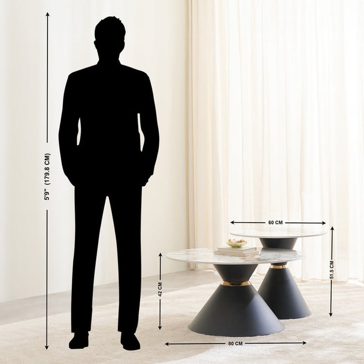 Altair Metal Coffee Table Set for Living Room
