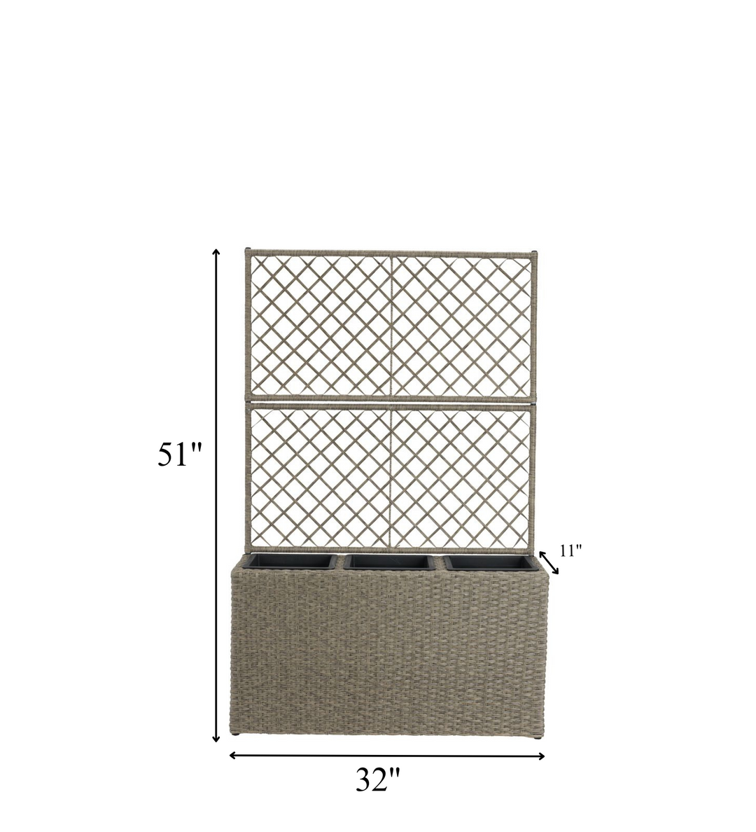 Raulf Outdoor Wicker Planters For Garden, Balcony