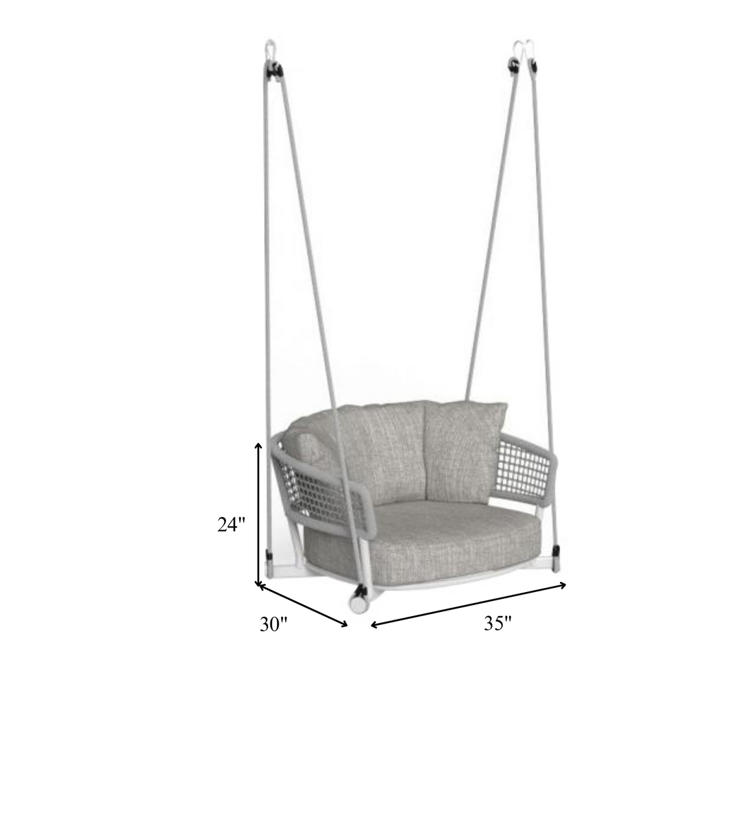 Beavin Single Seater Hanging Swing Without Stand For Balcony, Garden Swing