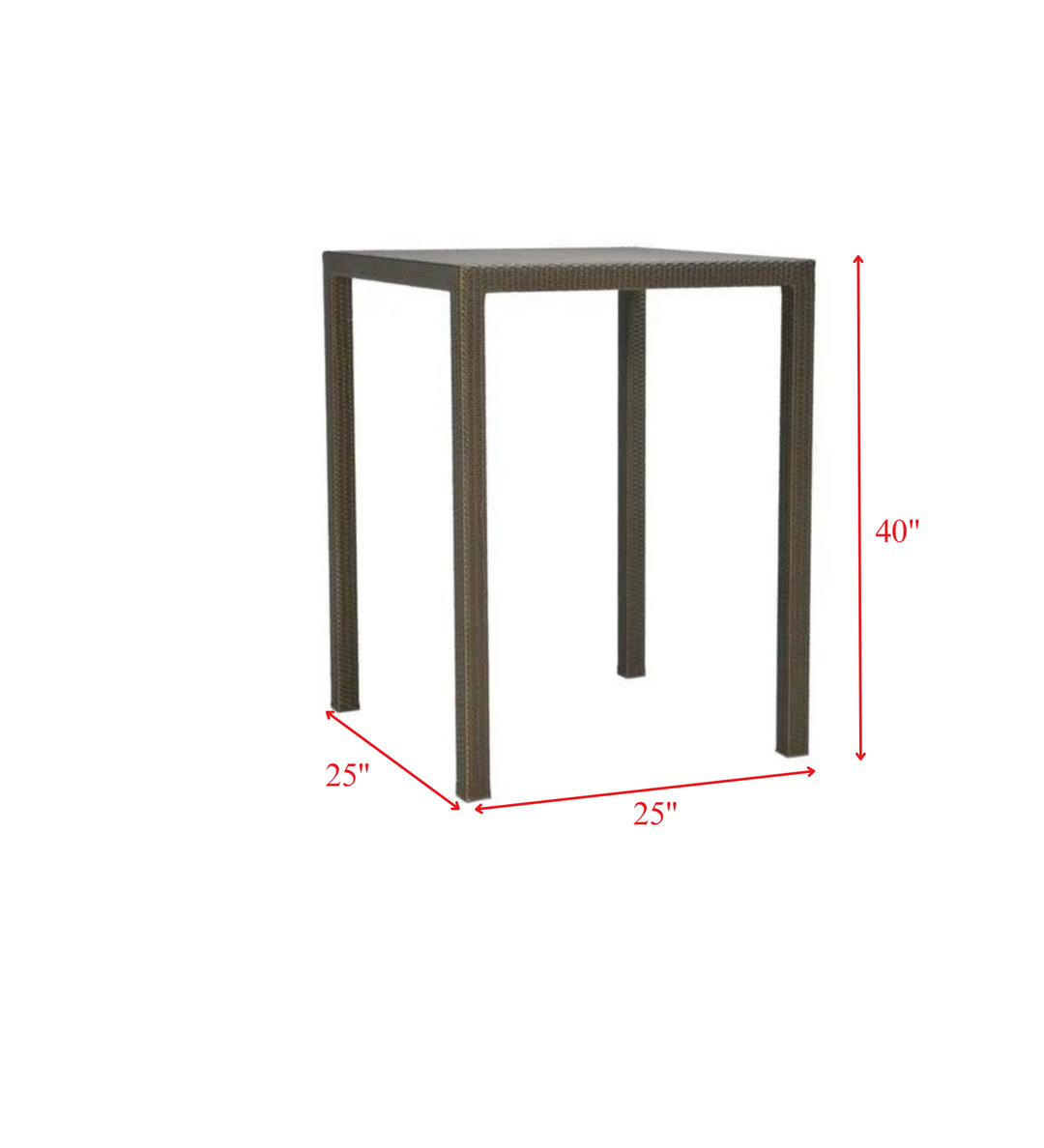 Angelo Outdoor Patio Bar Set 2 Chairs and 1 Table Set (Brown)