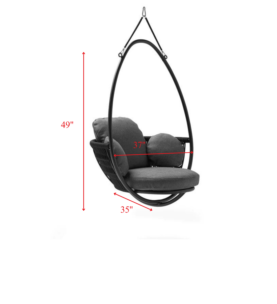 Sal Single Seater Hanging Swing Without Stand For Balcony , Garden Swing
