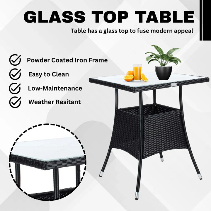 Sana 3-Piece Outdoor Rattan Wicker Patio Set