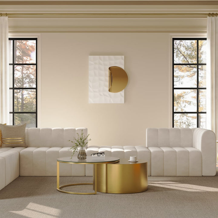 Samaira Stainless Steel Coffee Table for Living Room Golden Finish