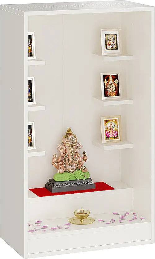 Omkarwood Divine Wall-Mounted Pooja Mandir – 85 x 50 x 28 cm (H x W x D)