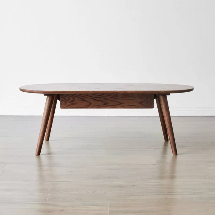 Indira Solid Wood Coffee Table with One Drawer for Living Room