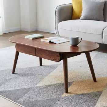 Indira Solid Wood Coffee Table with One Drawer for Living Room