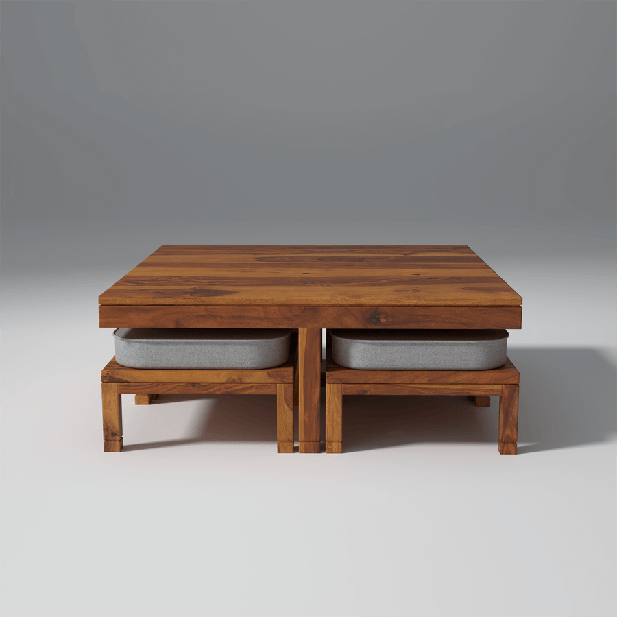 Sneha Sheesham Wood Coffee Table In Light Honey Finish Table