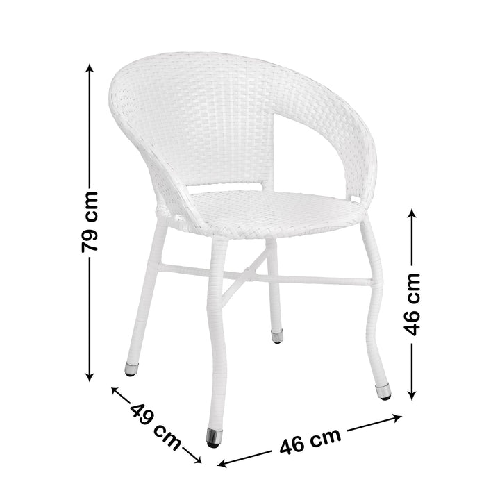 Gaya Outdoor Patio Seating Set 2 Chairs  Set (White)
