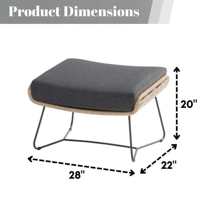 Lamees Outdoor All-Weather Rope Footstool