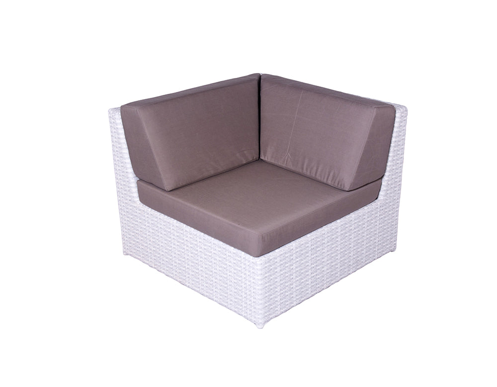 Ferri Outdoor Patio Sofa Set 6 Chairs , 1 Footstool , 1 Side table and 1 Center Table (Off White)