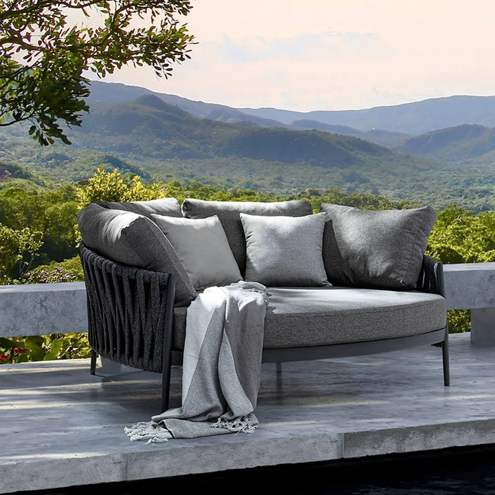Ophelie Outdoor Patio Rope Daybed for Garden