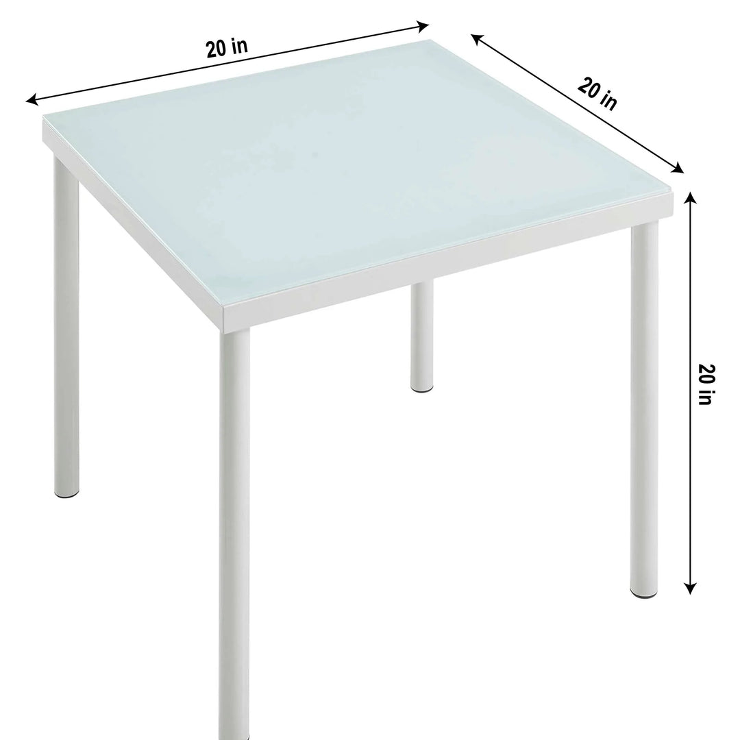 Finds Outdoor Patio Seating Set 2 Chairs and 1 Table Set (White) Braided & Rope