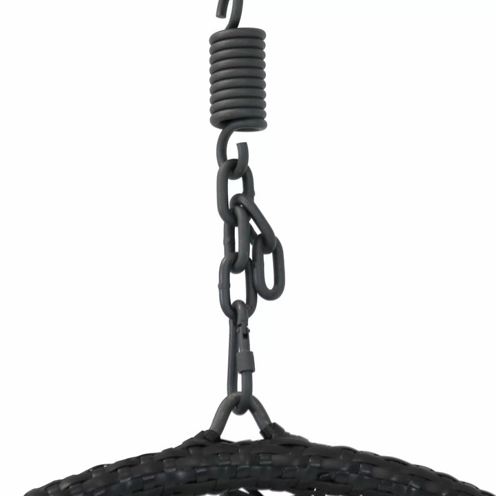 Ariadna Single Seater Hanging Swing Without Stand For Balcony, Garden Swing (Black)