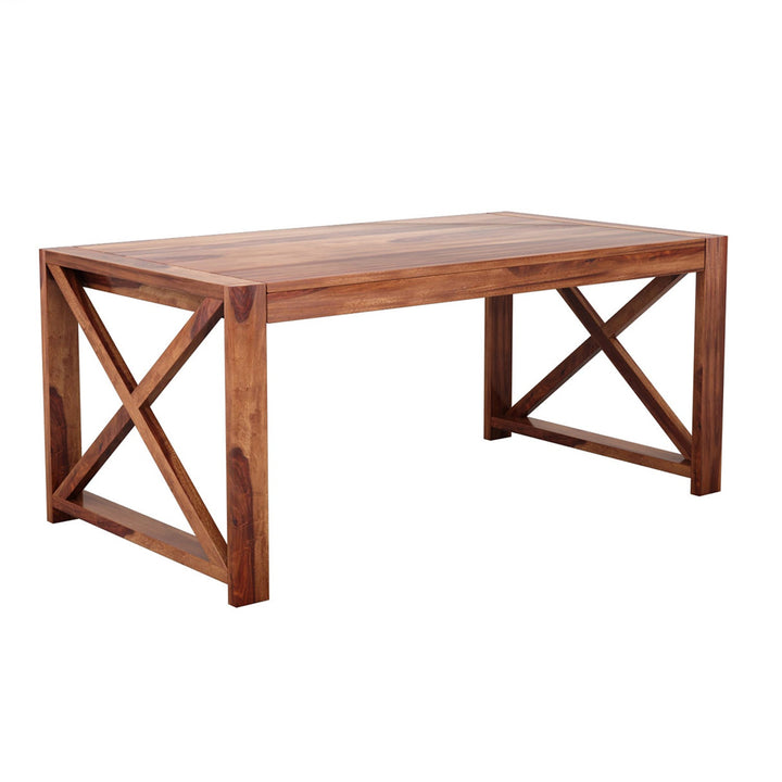 Sikha Sheesham Wood Cross Legs Coffee Table For Living Room