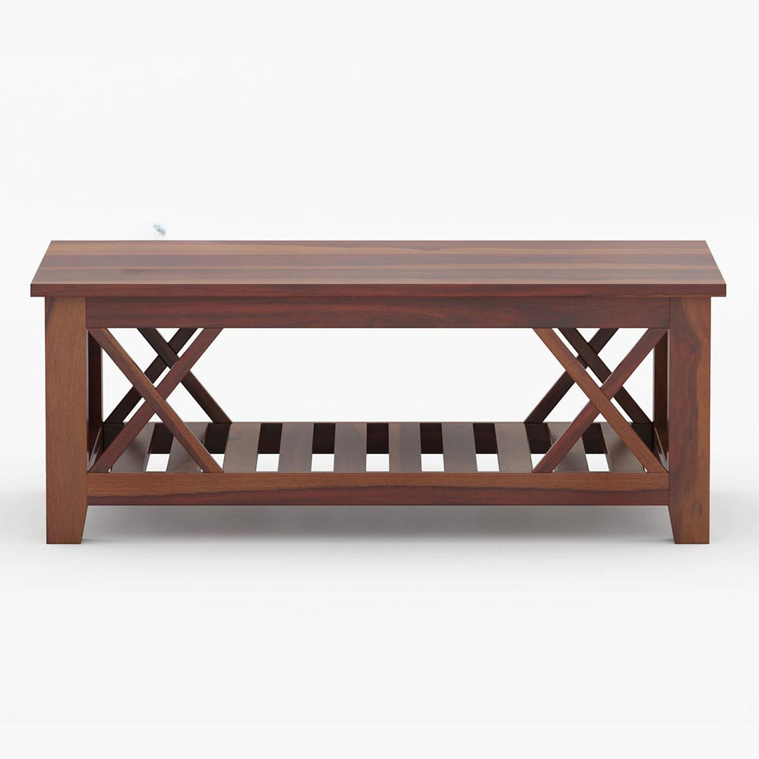 Maria Solid Wood Rectangle Coffee Table For Living Room