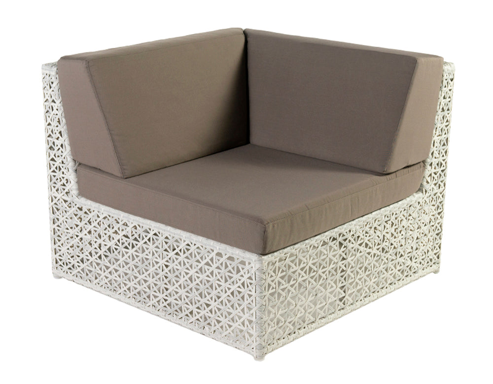 Ludovica Outdoor Patio Sofa Set 6 Chairs , 1 Footstool , 1 Side table and 1 Center Table (Off White)