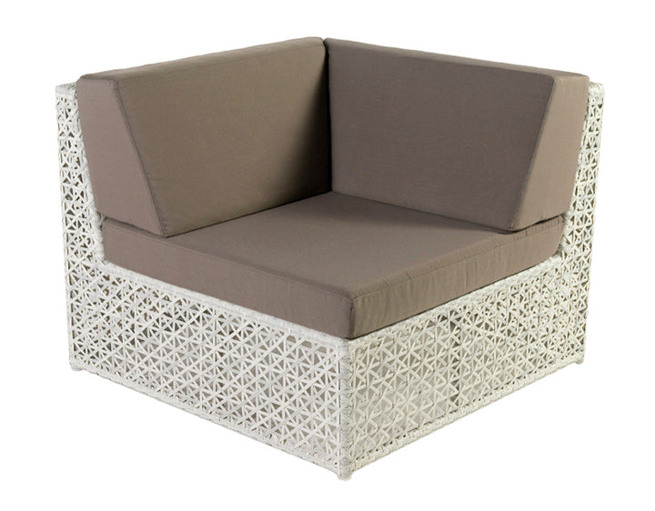 Ludovica Outdoor Patio Sofa Set 6 Chairs , 1 Footstool , 1 Side table and 1 Center Table (Off White)