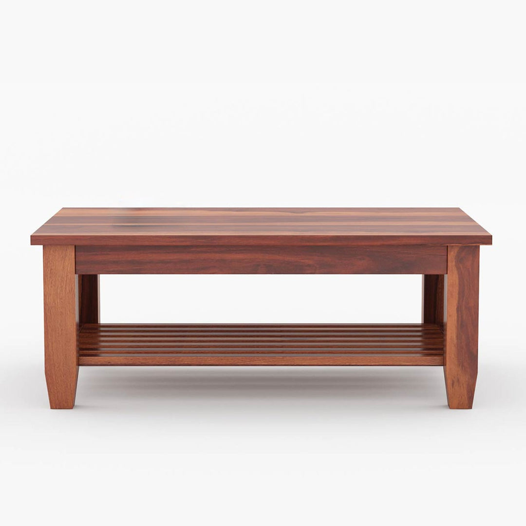 Sangeeta Solid Wood Rectangle Coffee Table For Living Room