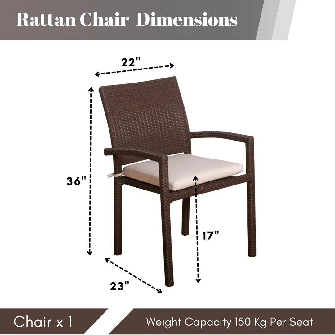 Avery 1-Piece Outdoor Rattan Wicker Patio Dining Chair