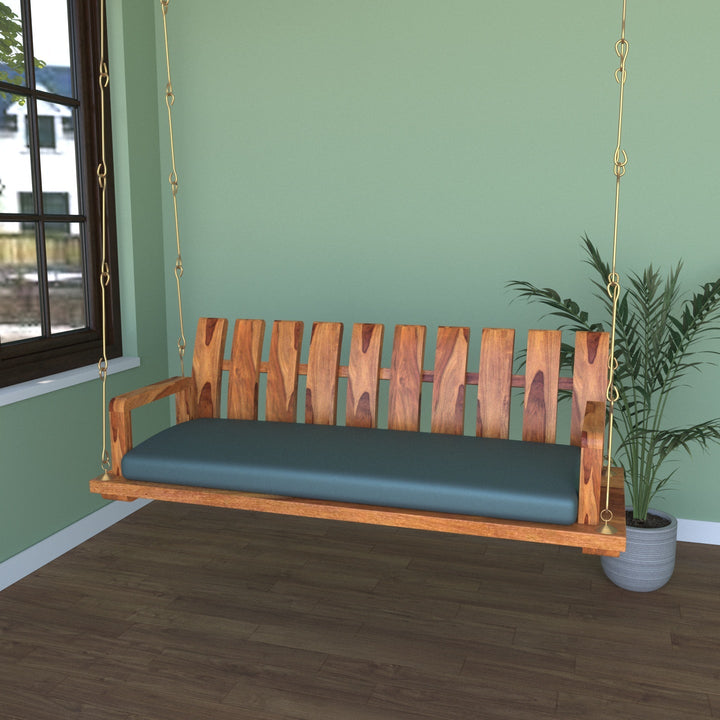 Ira Traditional Stripped Handmade Simple Wooden Swing