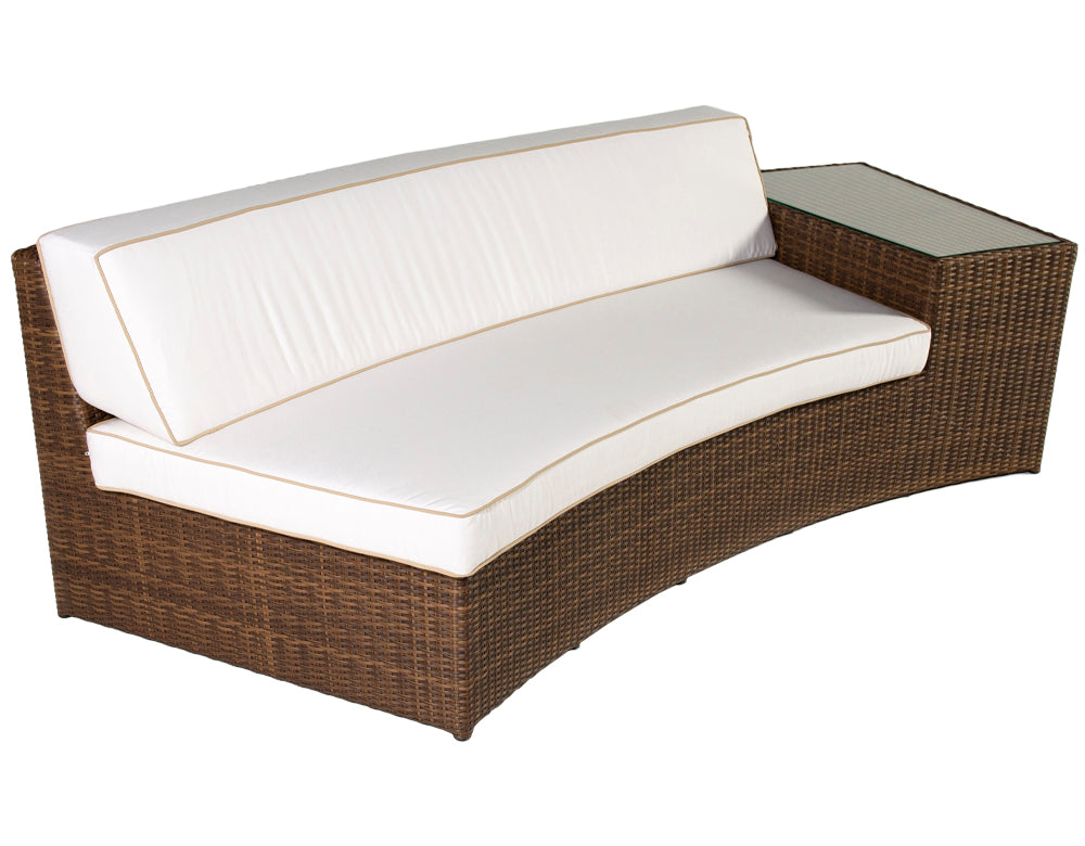 Rossi Outdoor Patio Round Sofa Set 8 Seater , 1 Side table and 2 Center Table (Brown)