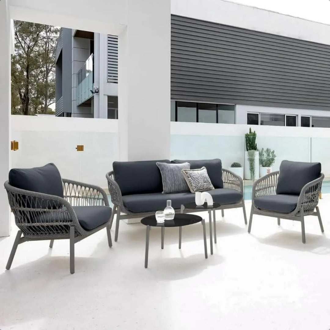 Komal Outdoor 4 Seater Rope Conversation Sofa Set