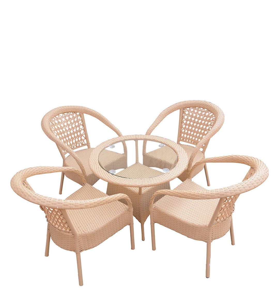 Lion Outdoor Patio Seating Set 4 Chairs and 1 Table Set