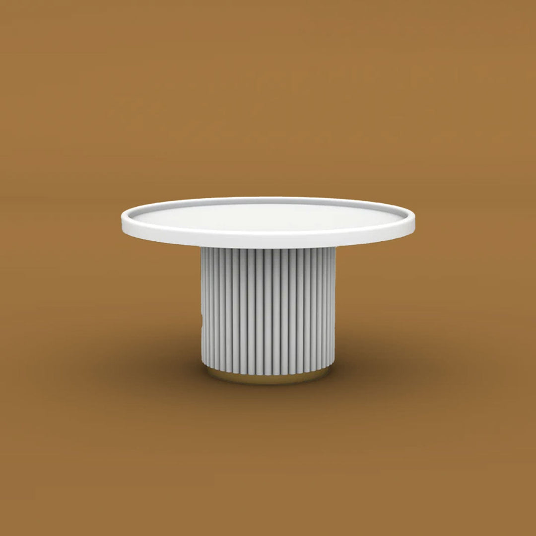 Sudhir Round Coffee Table (White Finish)