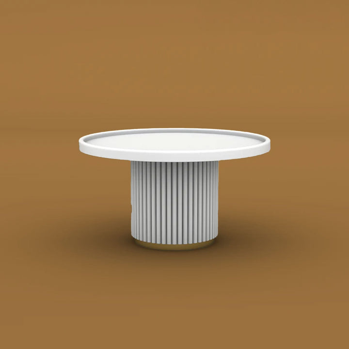 Sudhir Round Coffee Table (White Finish)