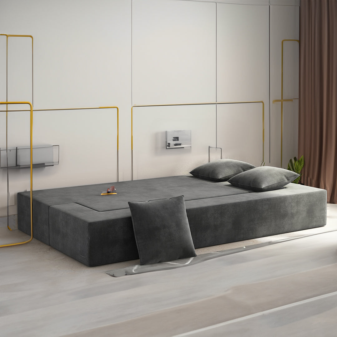 Sanya Premium Velvet 3 Seater Fabric Sofa Cum Bed