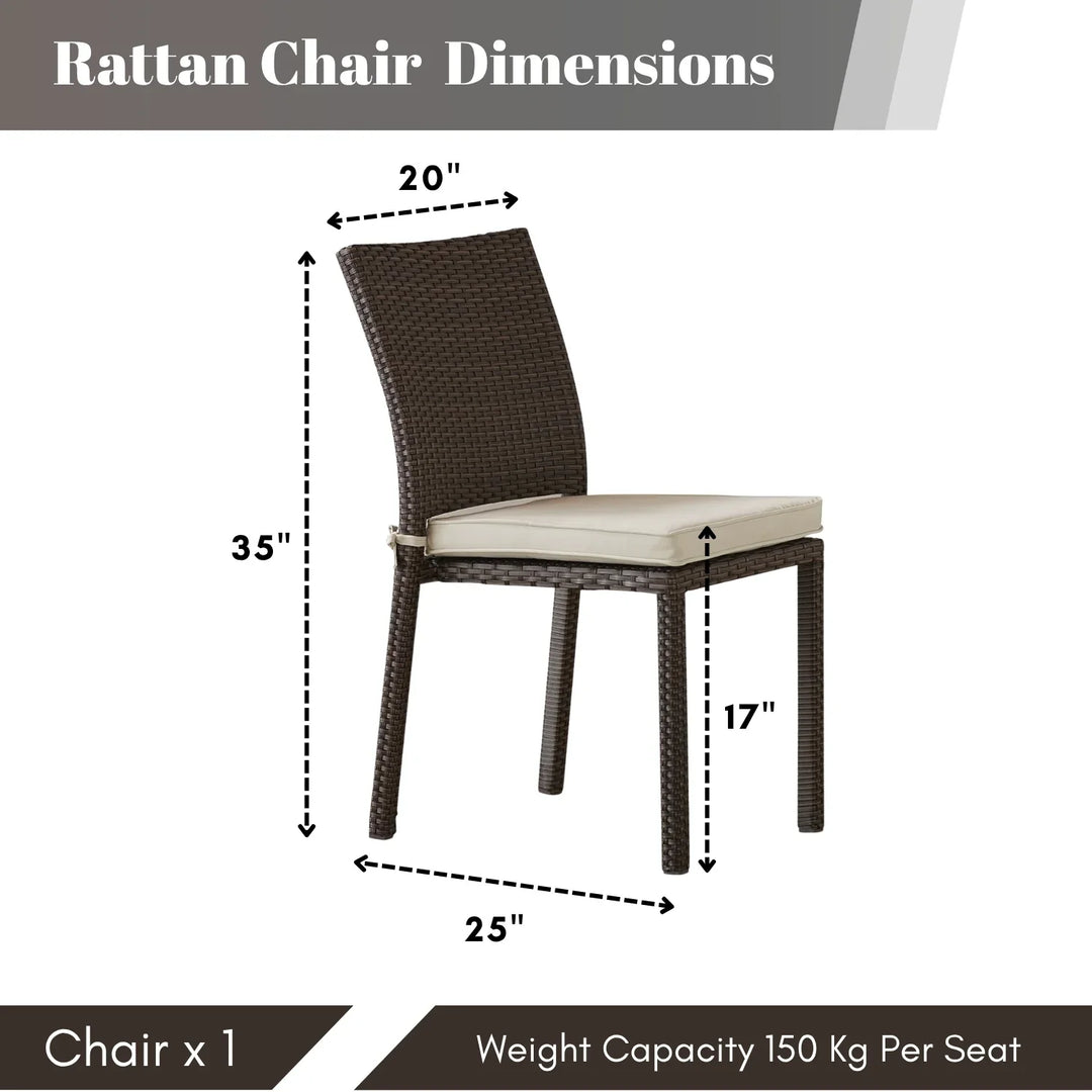 Skylar 1-Piece Outdoor Rattan Wicker Patio Dining Chair