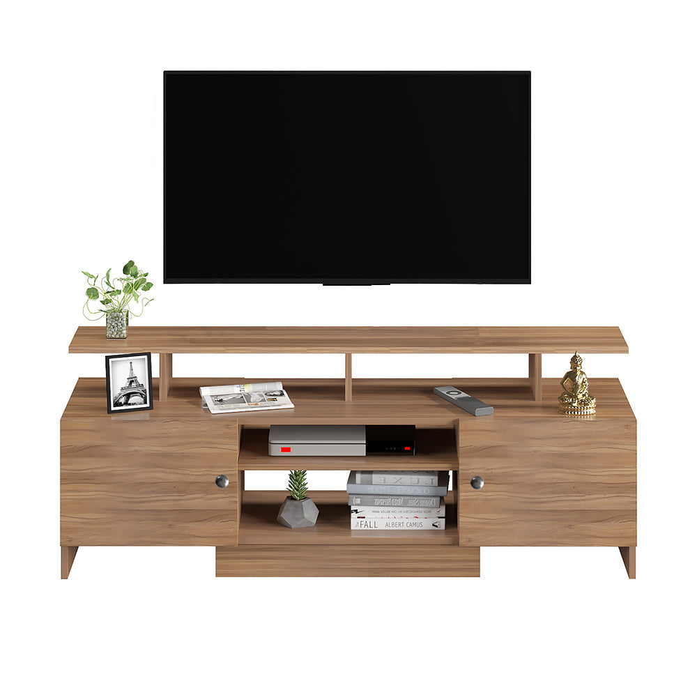 Gia Modern TV Unit with Storage - Exotic Teak