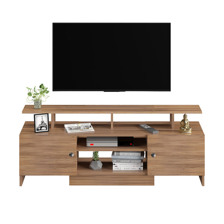 Gia Modern TV Unit with Storage - Exotic Teak