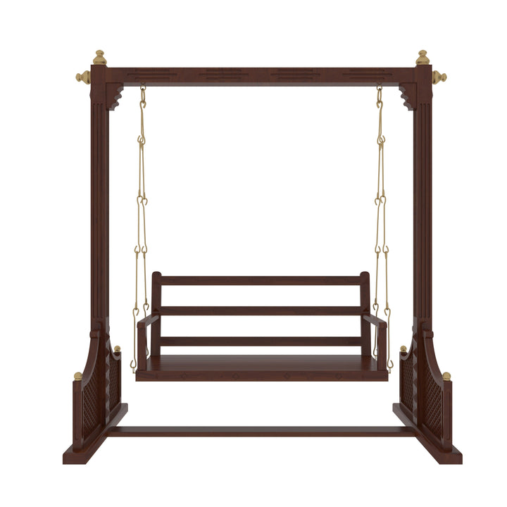 Ishita Vintage Southern Dark Finished Wooden Handmade Swing