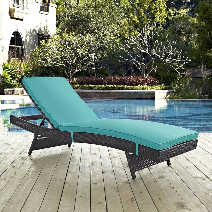 Aleida Outdoor Rattan Wicker Chaise Lounger For Poolside
