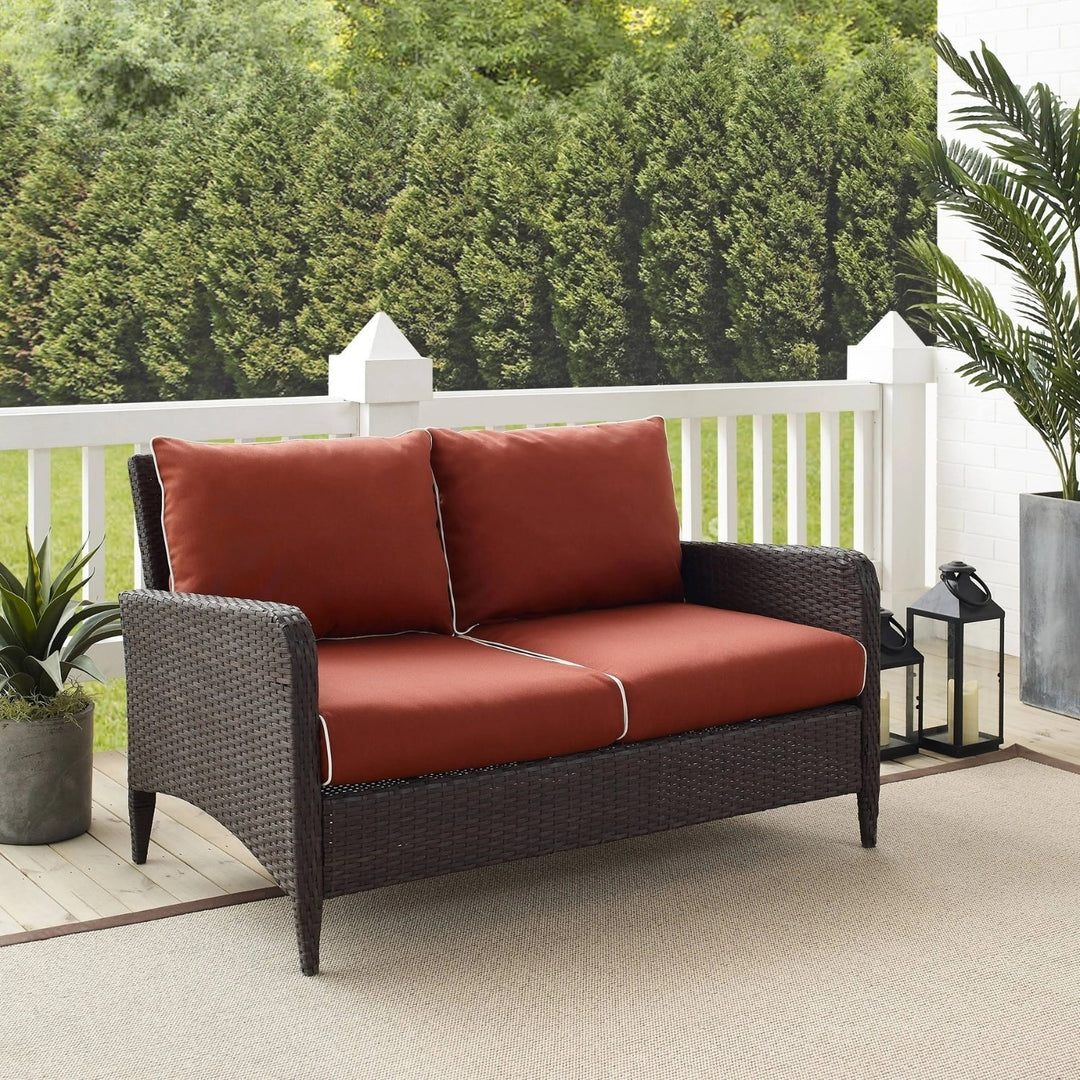 Outdoor Wicker Single Seater Loveseat Sofa