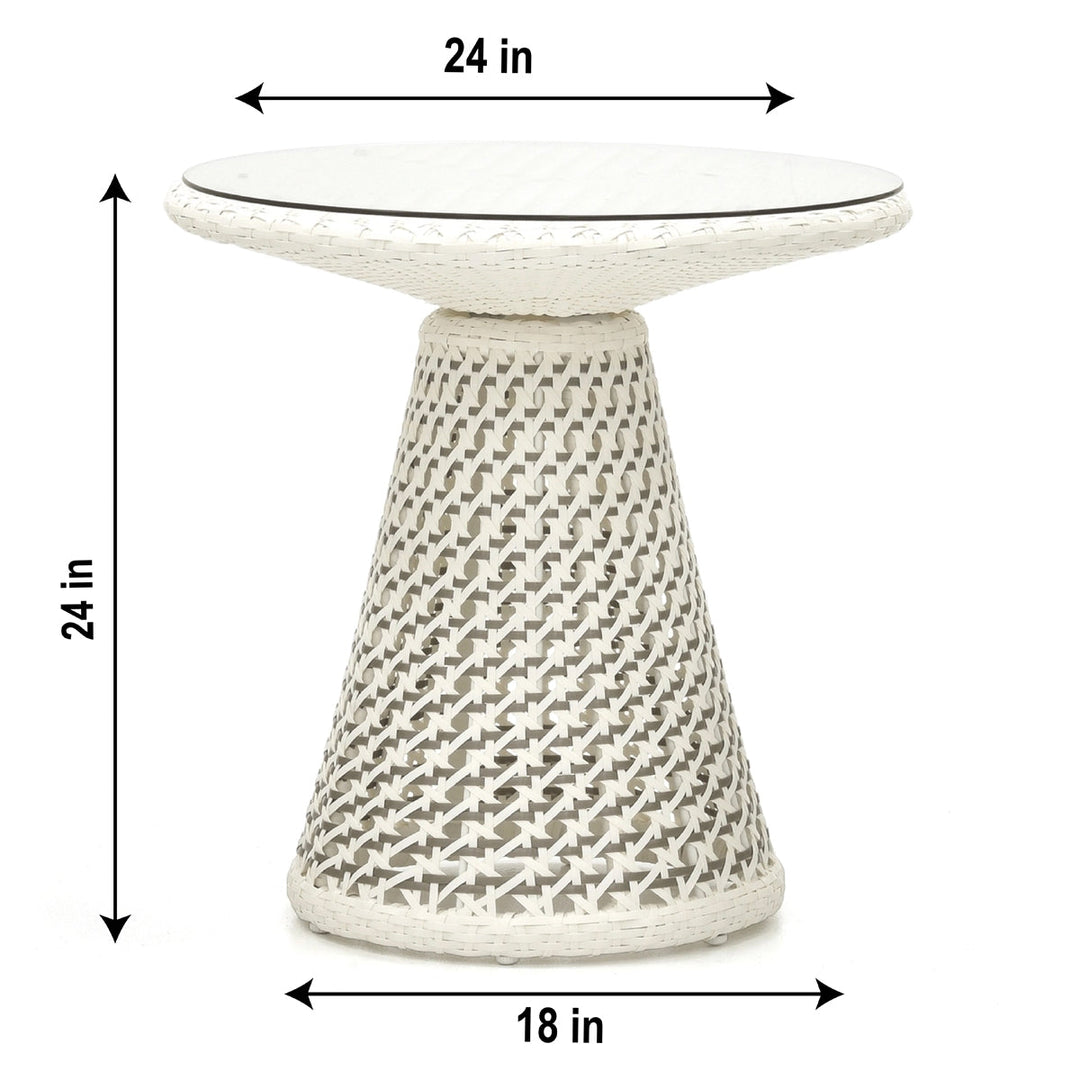 Wall Outdoor Patio Seating Set 2 Chairs and 1 Table Set (White + Silver)