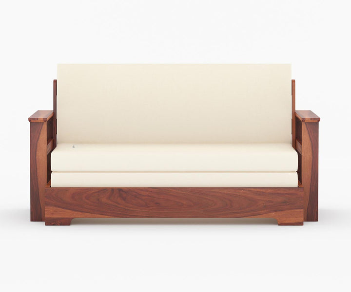 Rodion Solid Wood Sheesham Sofa Cum Bed | Solid Wood Sofa Come Bed (Honey Finish)