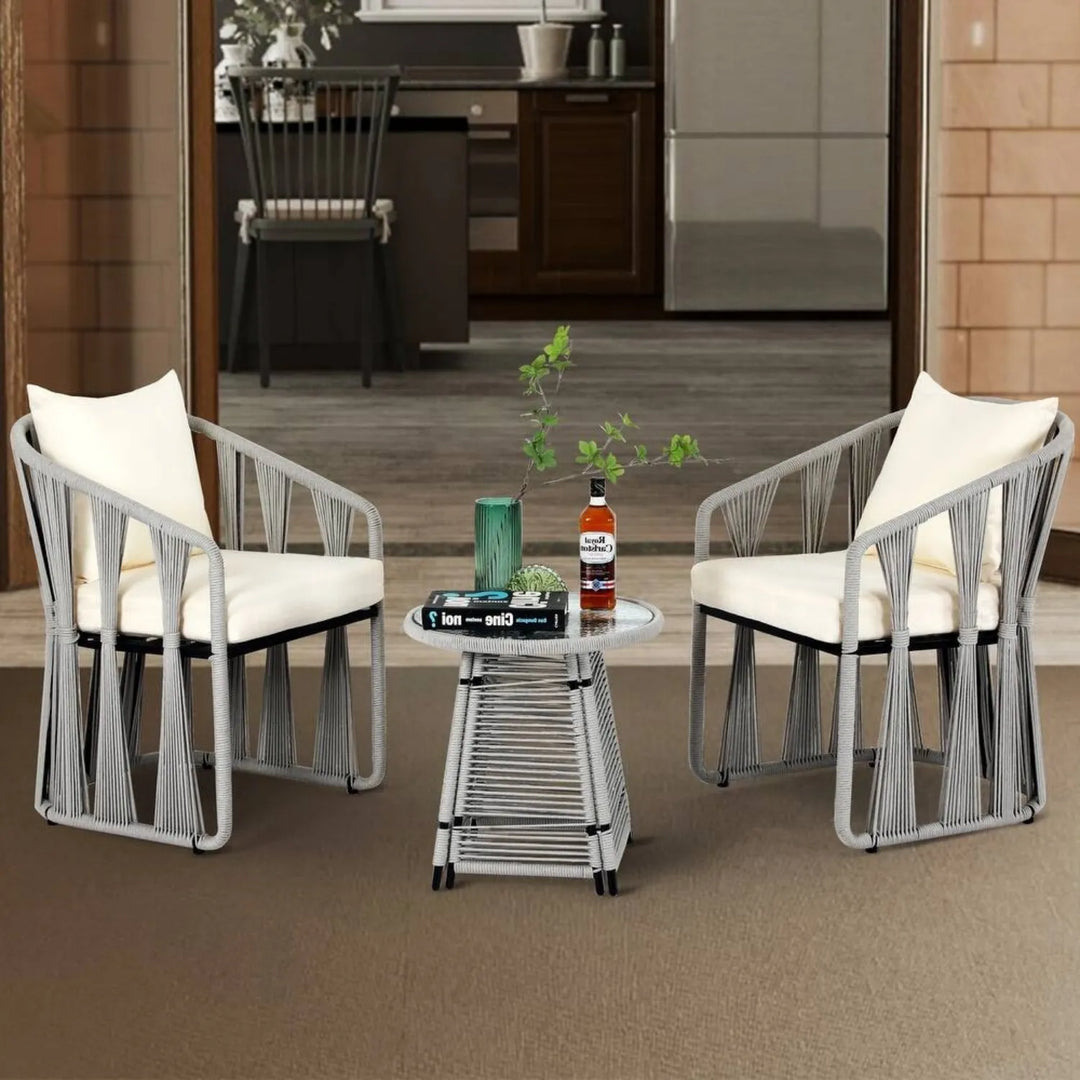 Everleigh Outdoor Rope 3-Piece Patio Set