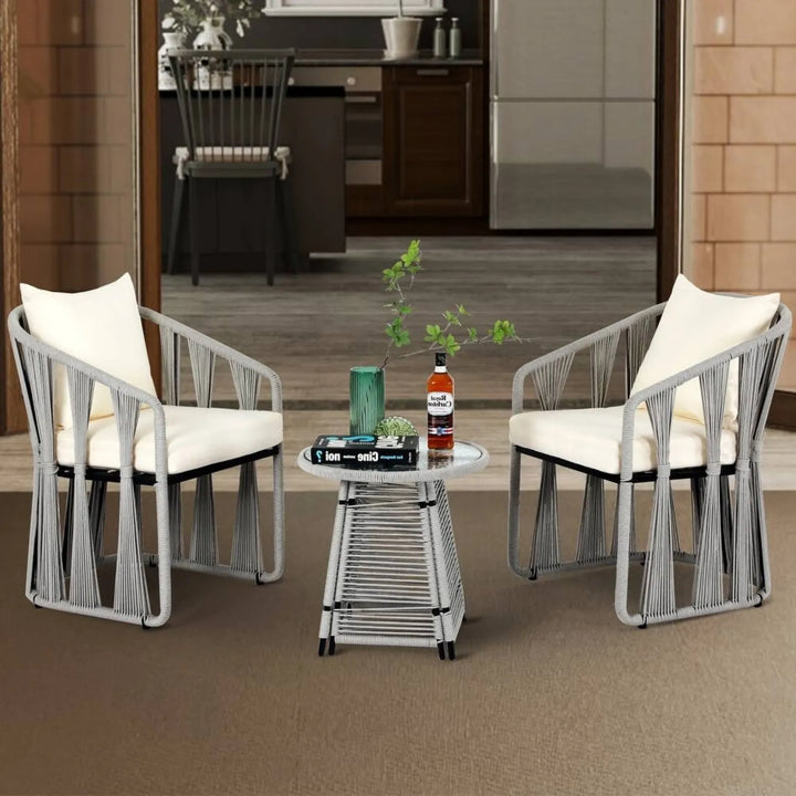 Everleigh Outdoor Rope 3-Piece Patio Set