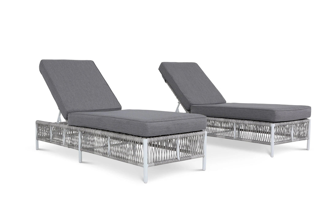 Jerome Outdoor Swimming Poolside Lounger Set of 2  (Grey)