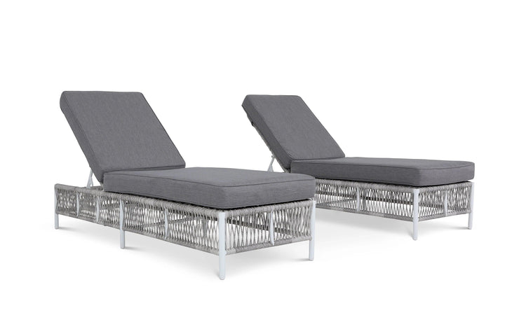 Jerome Outdoor Swimming Poolside Lounger Set of 2  (Grey)