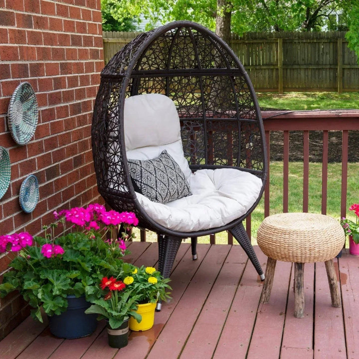 Yasira Outdoor All-Weather Wicker Egg Chair