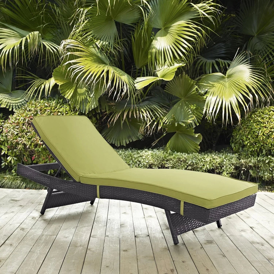 Jutta Outdoor Rattan Wicker Chaise Lounger For Poolside