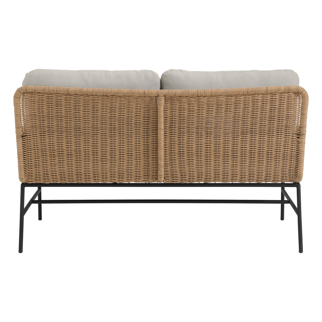 Eloise Outdoor Garden Balcony Sofa Set 2 Seater, 2 Single seater and 1 Center Table Set (Tan)