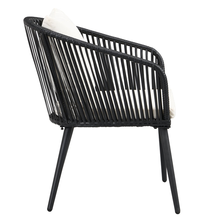 Feeds Outdoor Patio Seating Set 2 Chairs and 1 Table Set (Black)