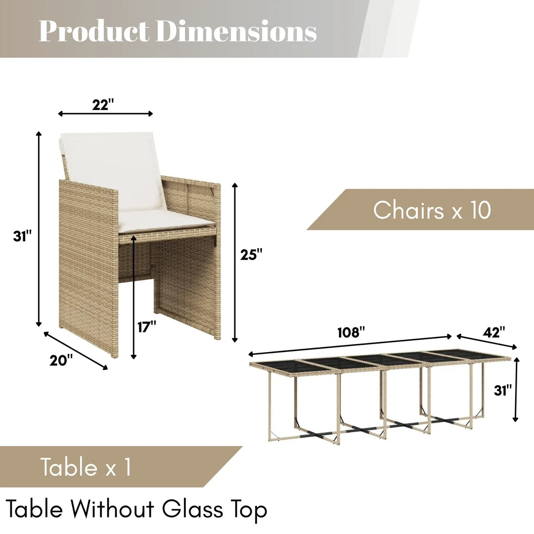 Leticia All Weather Wicker Patio Dinning Table Set