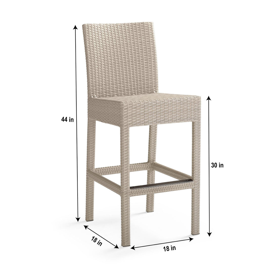 Billy Outdoor Patio Bar Sets 4 Chairs and 1 Table (Pearl White)